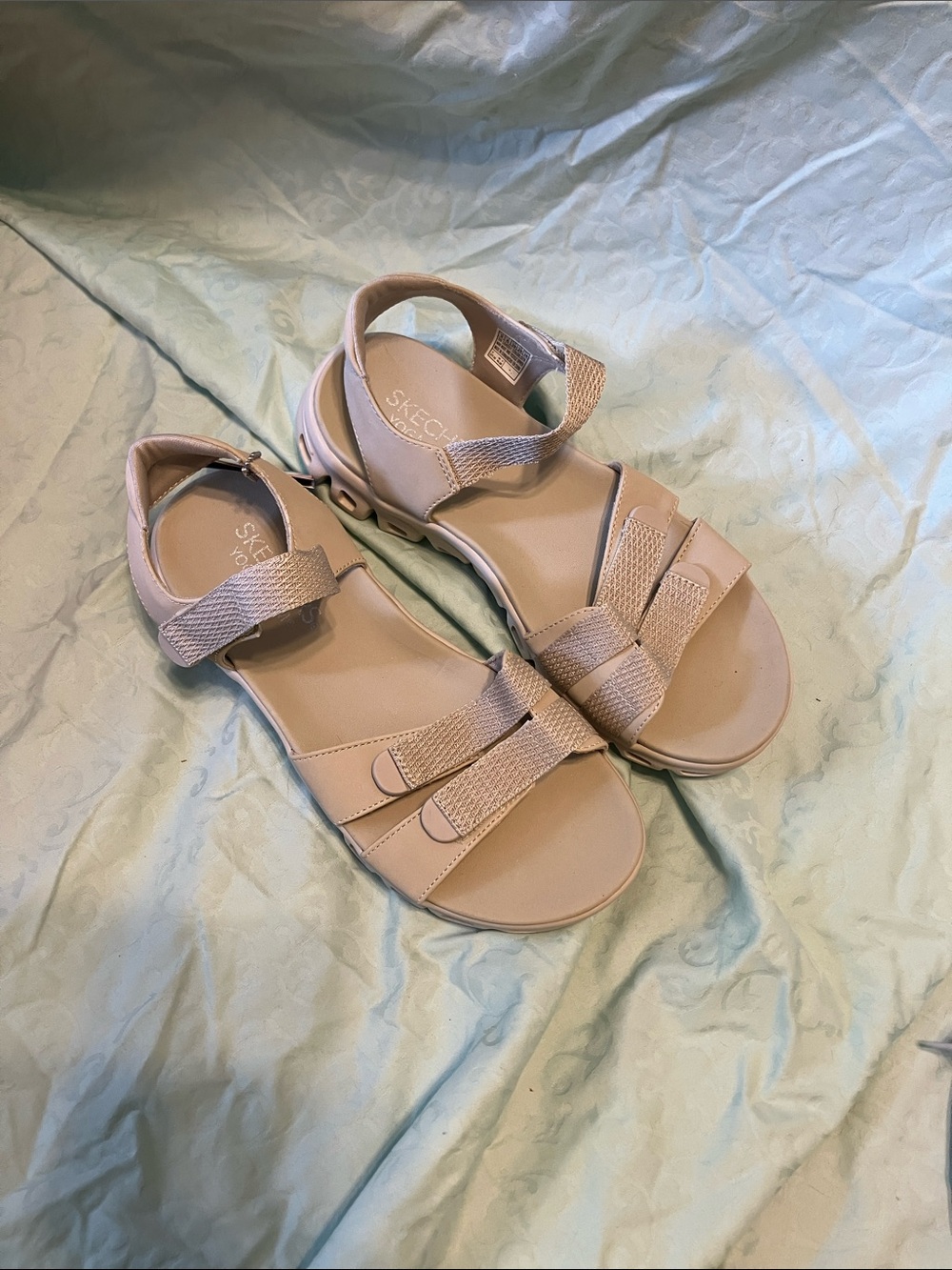 Skechers Neutral Beige Strappy Comfort Sandals for Women